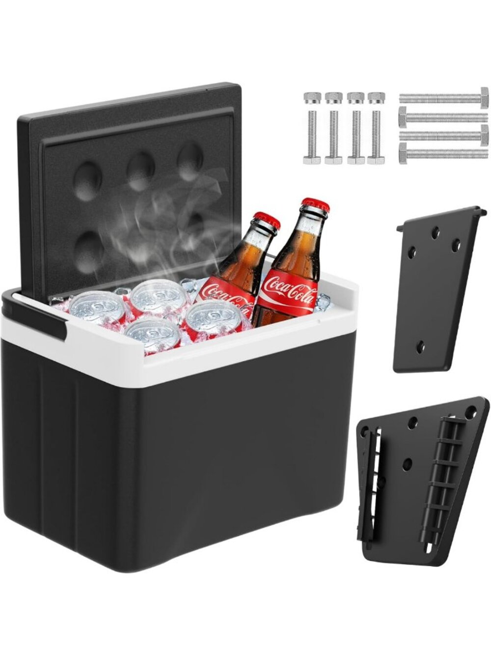 Universal Golf Cart Cooler with Mounting Bracket - 6L Capacity, 48-Hour Ice